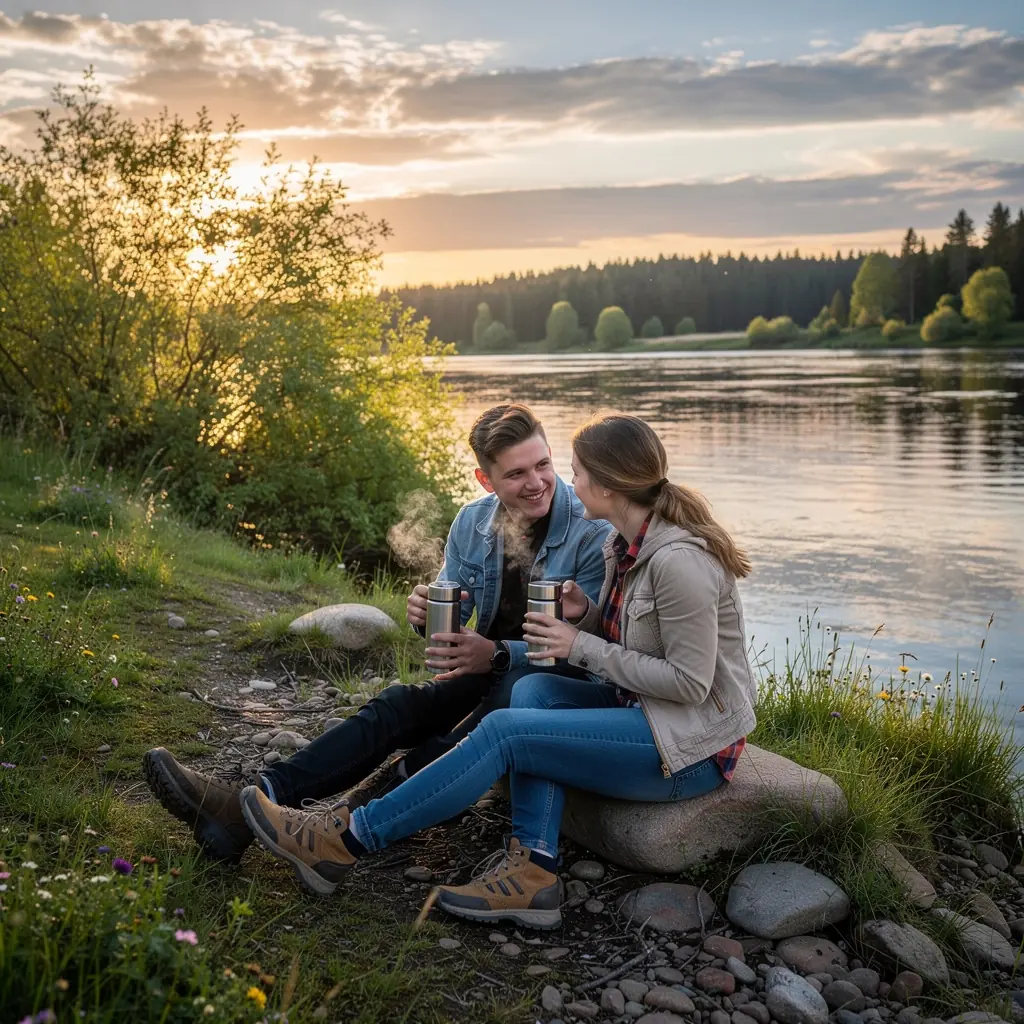 Šviežiai paruoštos stevia arbatos ingredientai, išdėstyti ant medinės lentelės, švytintys natūralumu.